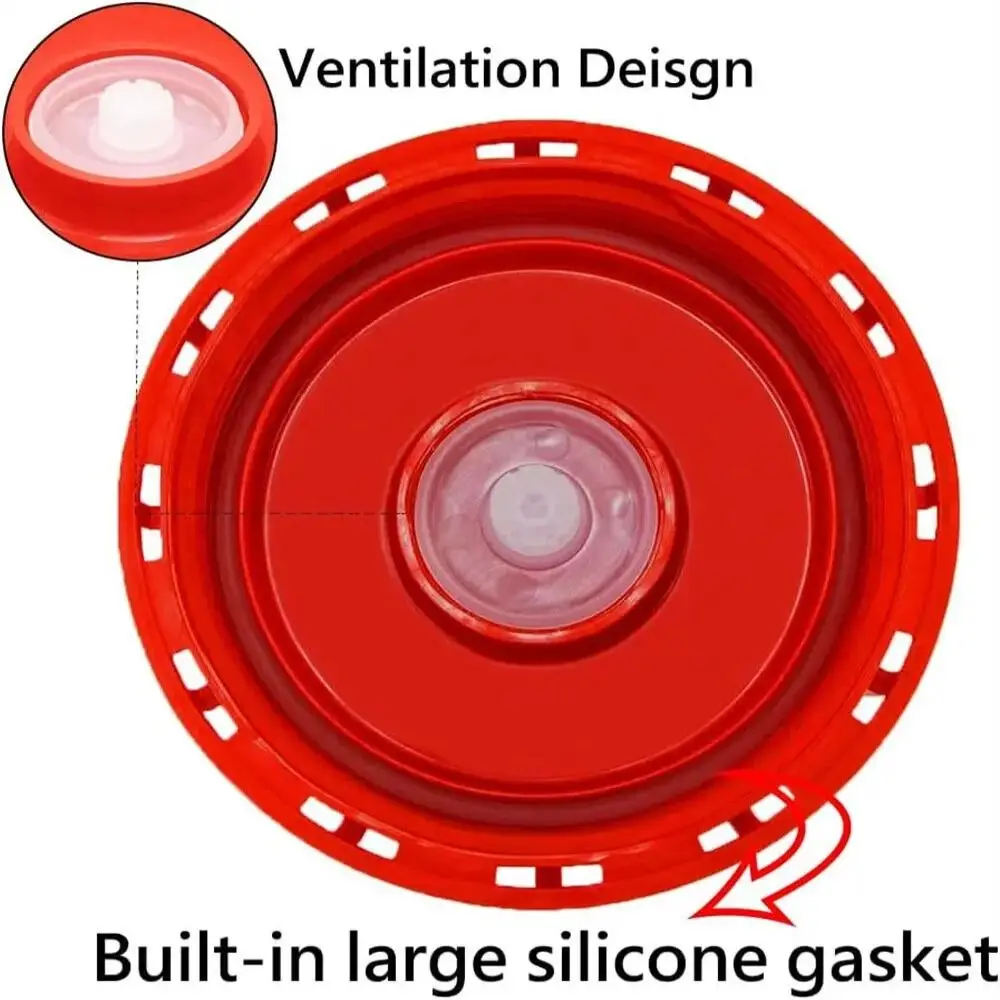 1Pcs New with Gasket IBC Tank Lid for IBC Water Tank with Breathing Hole Water Liquid Tank Cap Inner Dia 163mm Plastic Red Cover