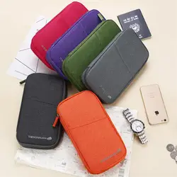 Travel Passport Bag Multifunctional Card Holder Portable Storage Bag Large Capacity Portable Document Package Ticket Clip Wallet