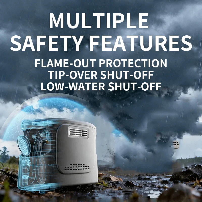 Portable Outdoor Water Heater Backpack-Style Water Tank Heater Camping Shower/Cleaning Smart Temperature Control