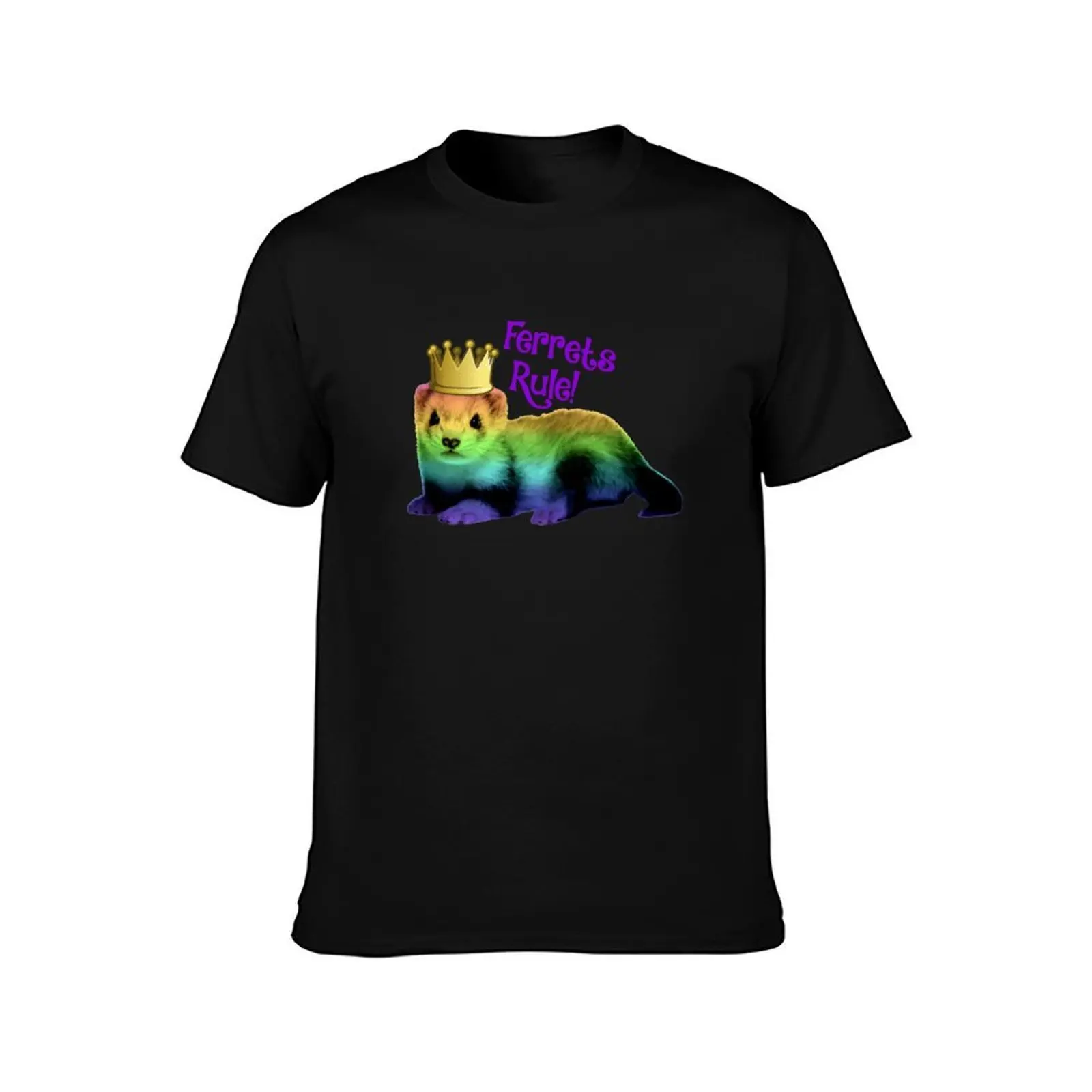 Ferrets Rule T-Shirt Soft Durable Cotton T-Shirt