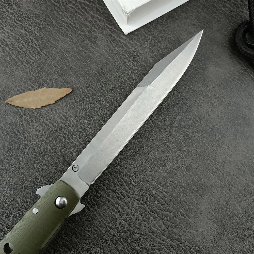 High Quality Ti-Lite Flipper Assisted Hunting Folding Knife Green G10 Handle AUS8 Blade EDC Pocket Knives Camping Survival Tool