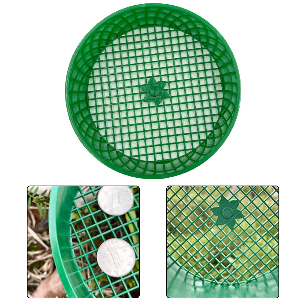 Garden Large Plastic Sieve Heavy Duty Mesh Soil Sieve Mining Sand Sifter Potting Sieve For Plant Soil Stone Sifting