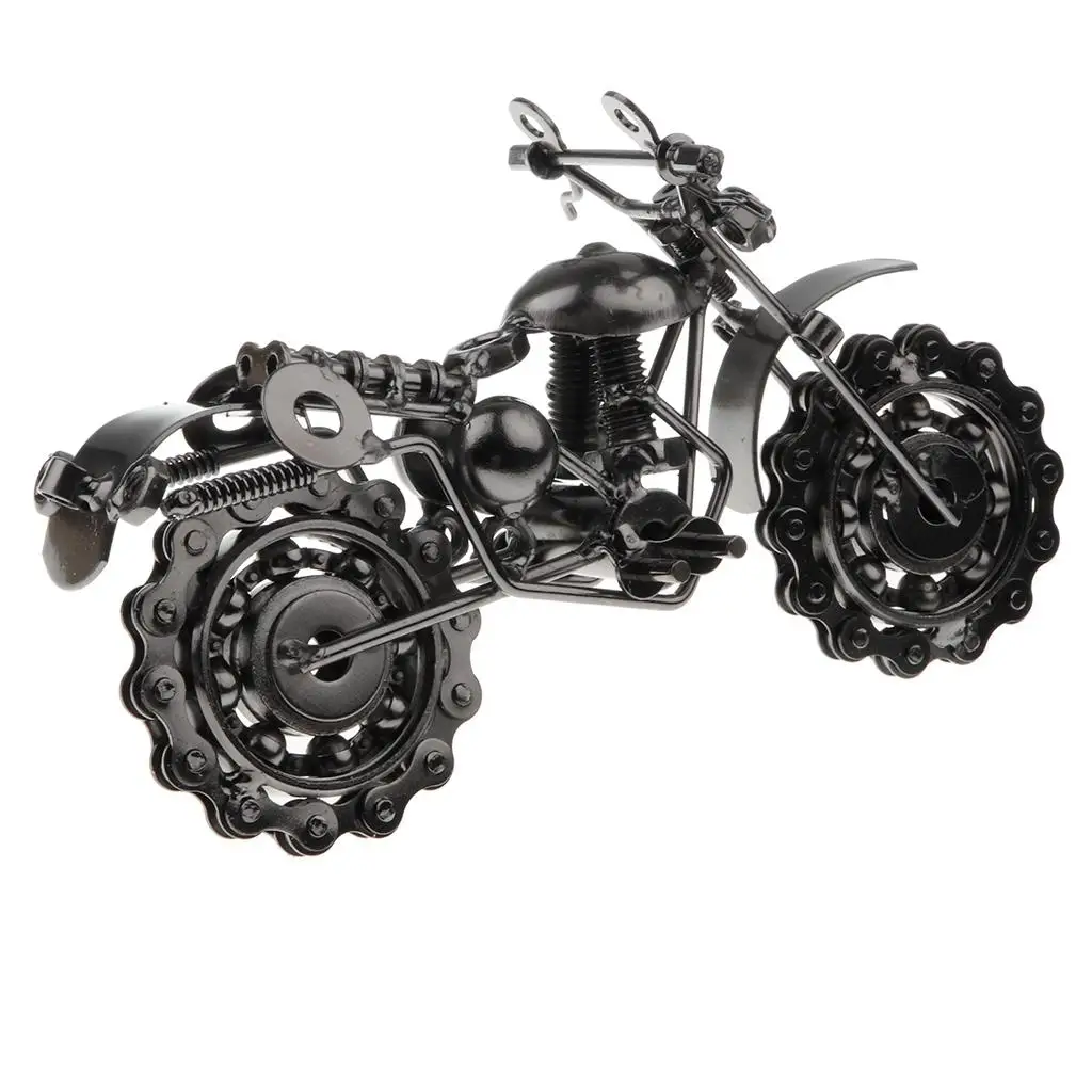 

Classic Iron Motorbike Model Retro Motorcycle Sculpture Toy Scale Collectible for Bedroom Decor