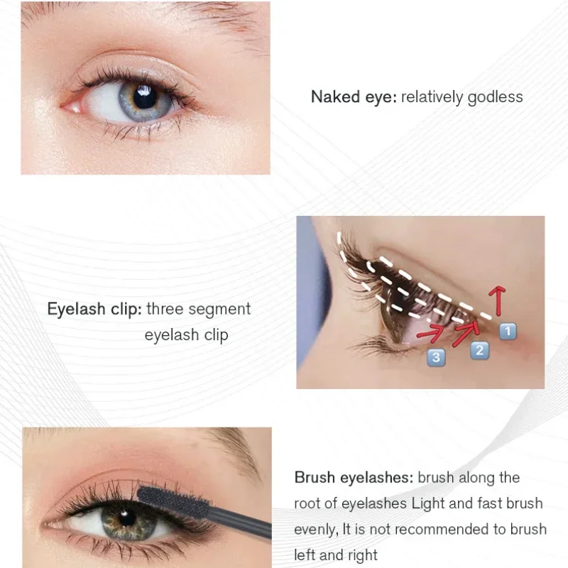 High Quality Beautiful Styling Waterproof Non-Smudging Eyelashes Mascara Makeup Lengthening Volumizing Mascara Lashes Cosmetics