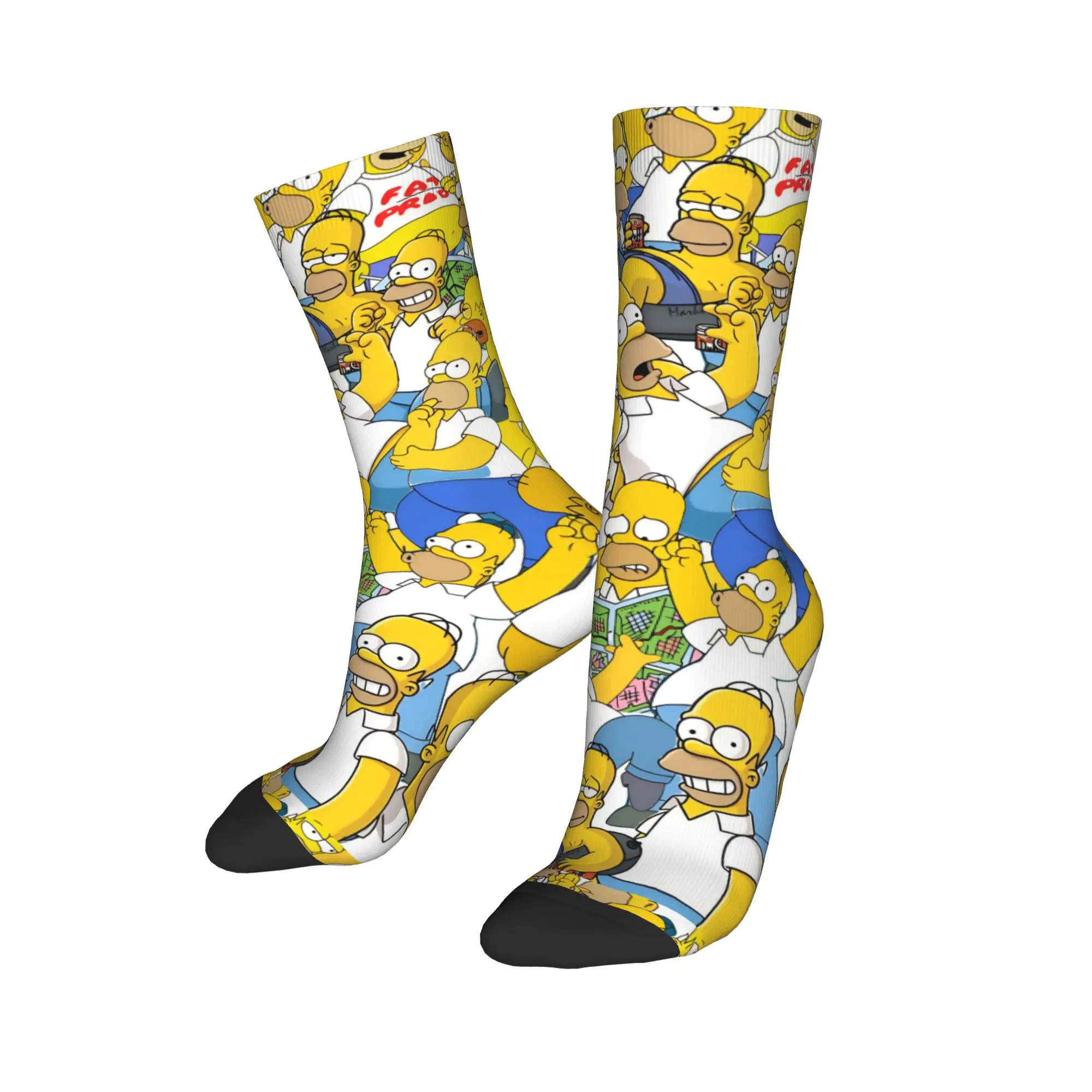 Winter Warm Cool Men's Women's Cartoon Family The S-Simpsons Socks Non-slip Soccer Socks,