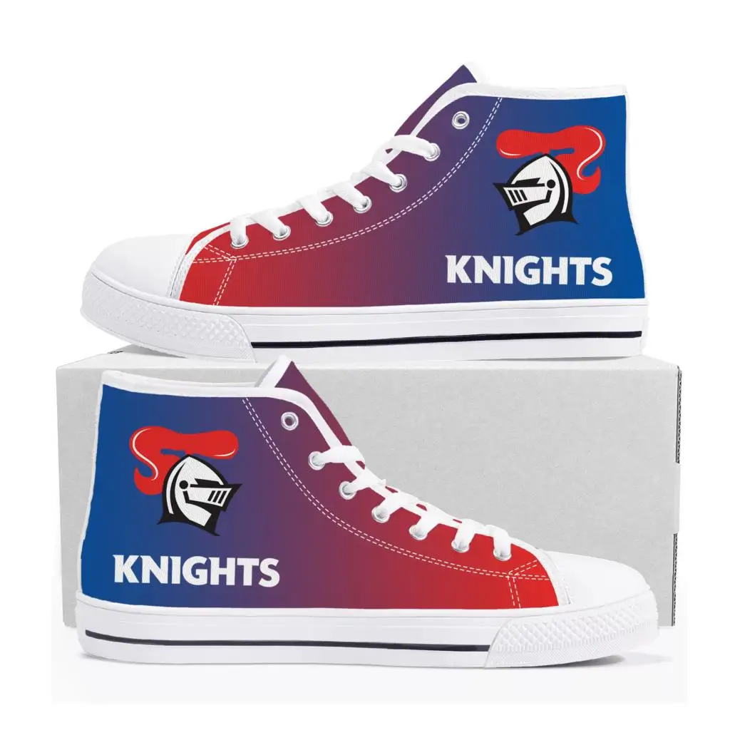 Newcastle Australian Rugby High Top Sneakers Mens Womens Teenager Canvas High Quality Sneaker Casual Custom Made Shoes DIY Shoe