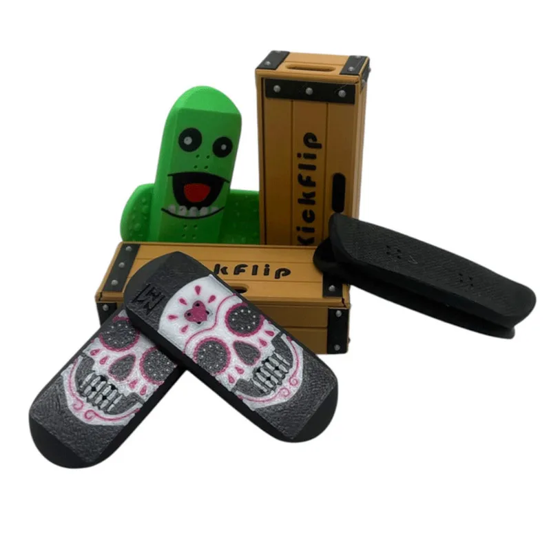 New Kickflip Magnetic Skateboard Mini Finger Skateboard 3d Printed Toy Leisure Stress Relieving Magnet Puzzle Gift For Friend