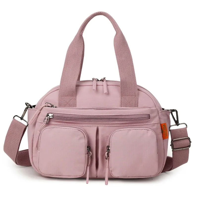 Simple Waterproof Oxford  Shoulder Bag Women's Multi-layer Pocket Light Commuter Bag Casual Portable Dual-purpose Messenger Bag