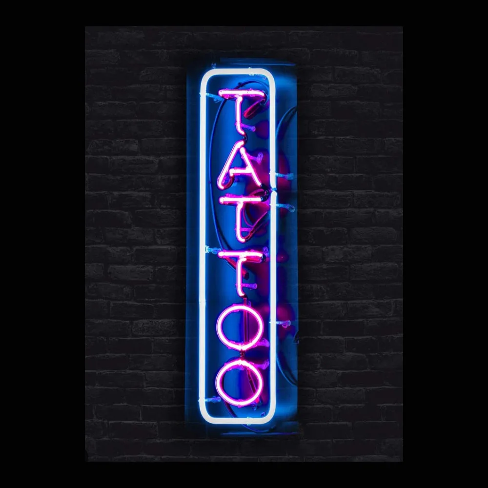 TATTOO Logo Neon Sign Light Custom Handmade Real Glass Tube Store Shop Advertise Room Decor Display Lamp On Wall Gift 6