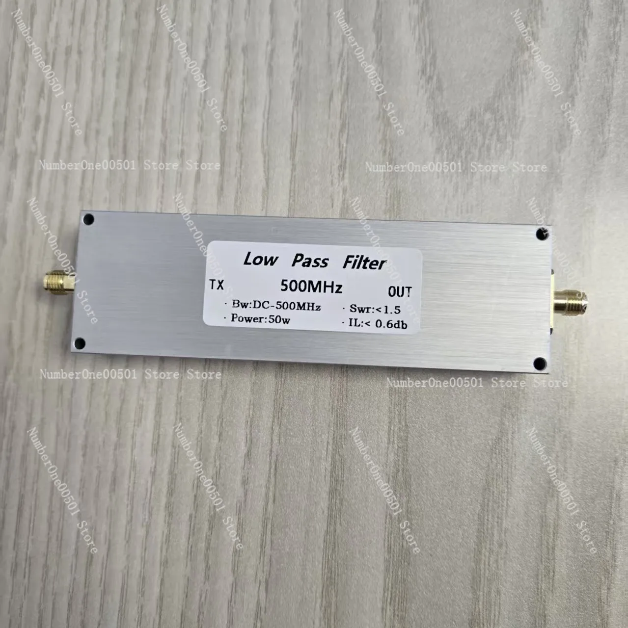 

LPF500M50WSMA Low Pass Filter SMA Female 50W 500MHz RF Filter