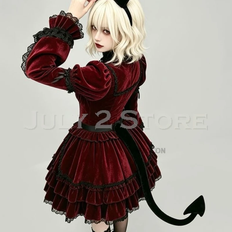 For Halloween Bat Demon Tail Cosplay Prop Gothic Vampire Lolita Devil Furry Tail Accessory  Party Comic‑Con Fancy Dress - view 6