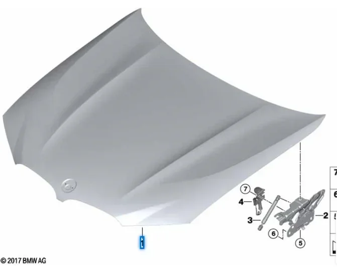 41008499153 for BMW X3 G01 Engine Hood No Paint