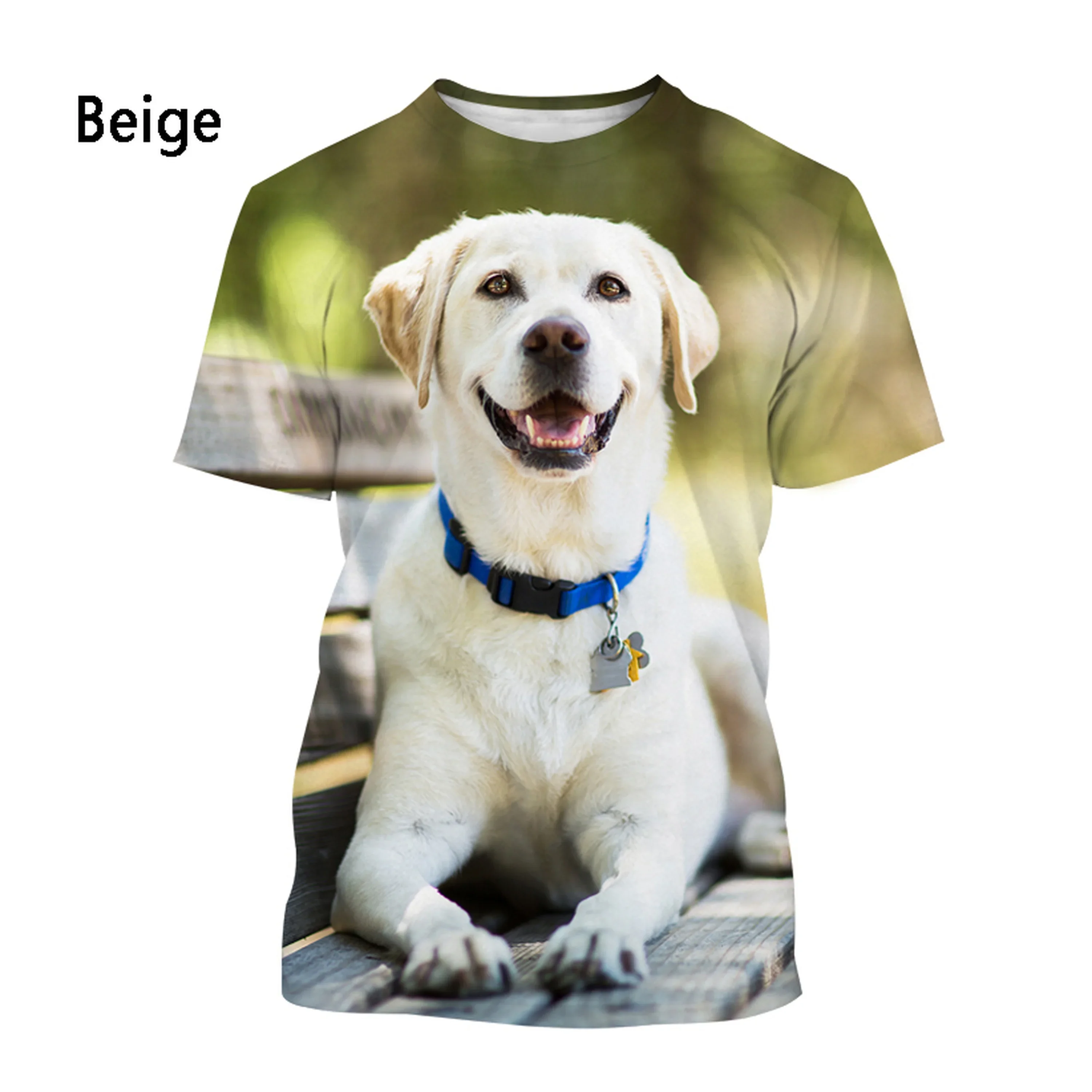 Estate moda Pet Dog stampa 3D t-shirt Labrador Retriever t-shirt uomo donna Casual manica corta