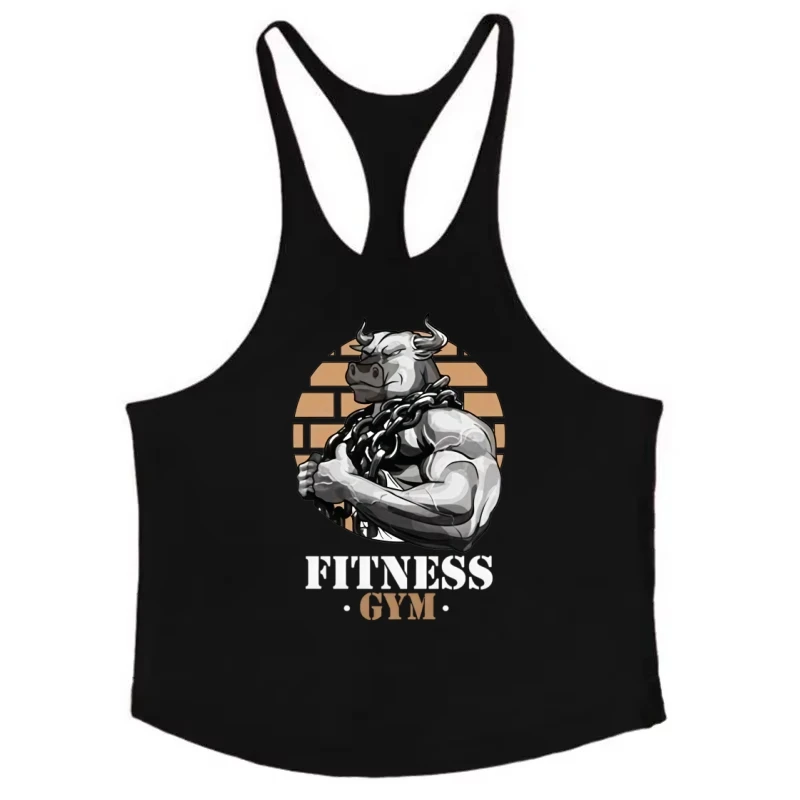 سترة علوية بدون أكمام للرجال للياقة البدنية - قميص سترينجر لكمال الأجسام، قميص قطني مضاد للرائحة للاستخدام اليومي في صالة الألعاب الرياضية #2