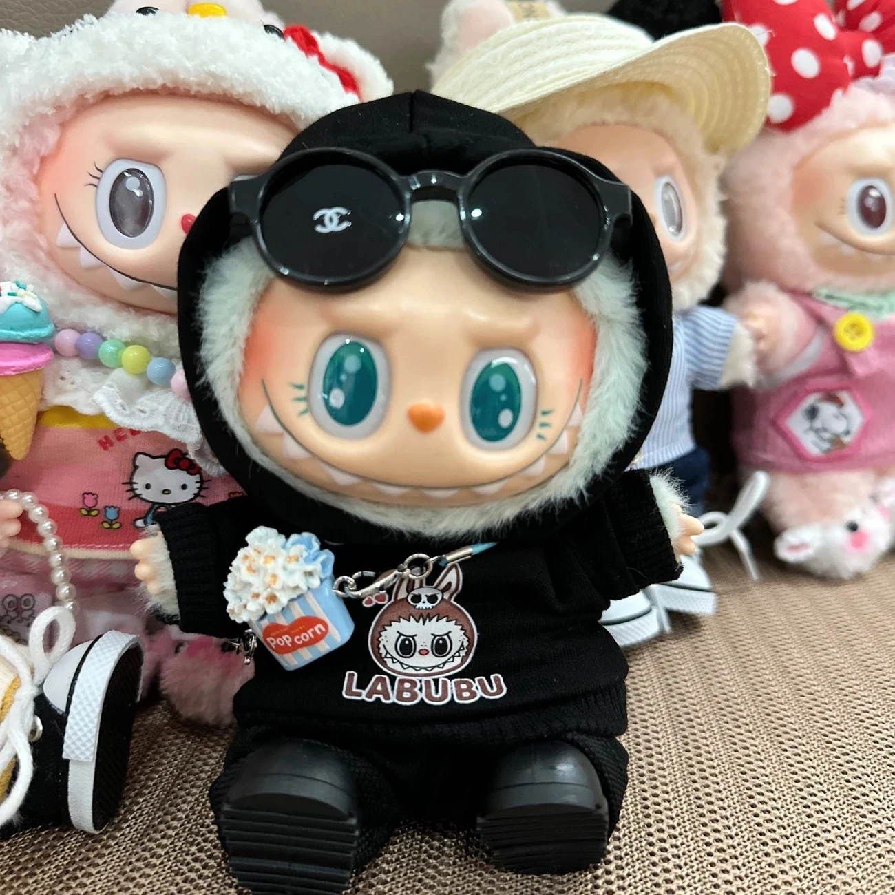 ملحقات دمية الفشار الصغيرة لملحقات Labubu دمية جديدة نموذج صغير ملحقات شجرة الفشار حقيبة قلادة الدمية