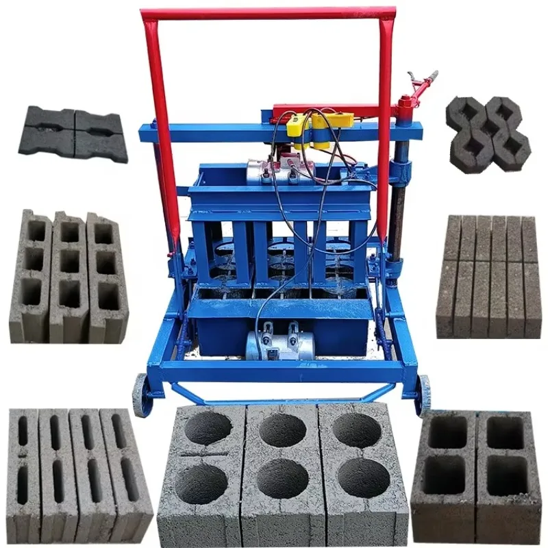 2-45 Small Move Hollow Brick Making Machine  Solid Concrete Fly Ash Cement Brick Machine Price