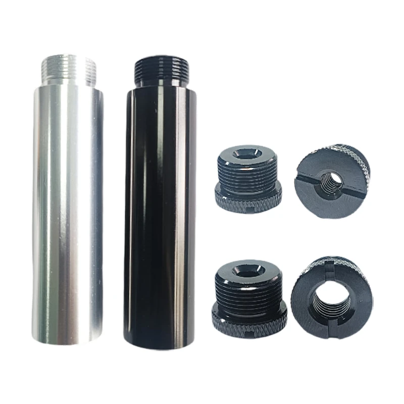 Varilla de extensión de brazo de micrófono de aleación de aluminio, exterior de 5/8 pulgadas a 5/8 con tornillos de fijación de micrófono de rosca interna de 1/4 y 3/8