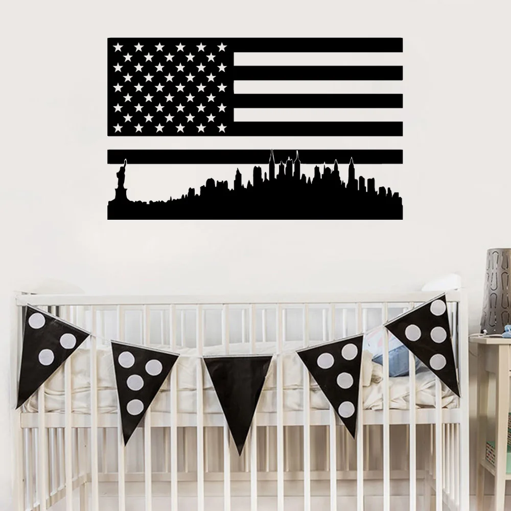 1PC Cool National flag Wall Stickers Decorative Sticker Home Decor The best Christmas gifts Wall Stickers Waterproof Wallpaper