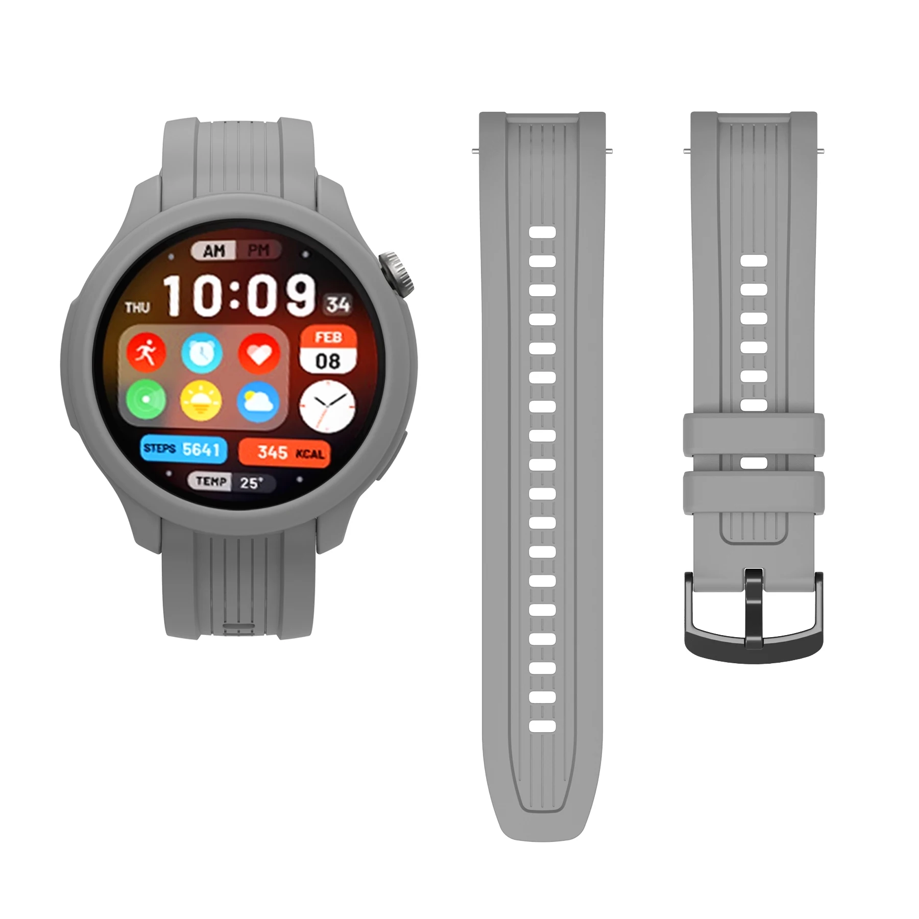 Silicone Pulseira Set para Amazfit Balance, Ajustável Sports Strap, Pulseira SmartWatch, Anti-queda, Pulseira Scratch, Assista Case, Se