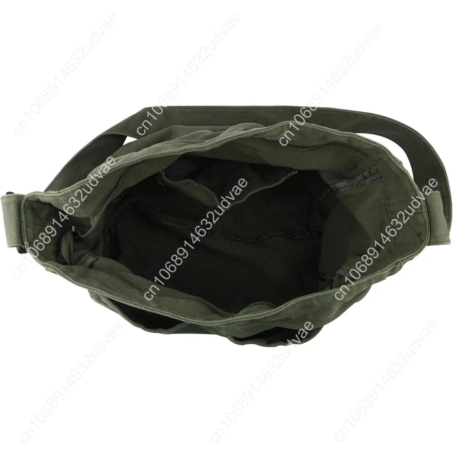 Canvas Hobo Crossbody Shoulder Tote Bag for Women and Men W/Multi-pocket Casual Purse Messenger Bags Travel Work