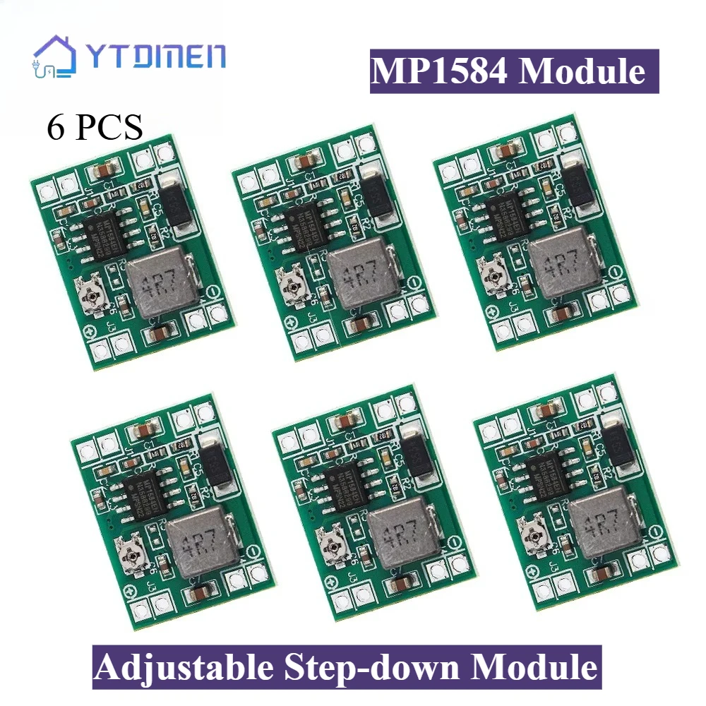6 teile/los MP1584EN Einstellbare DC-DC Buck Converter Power Modul 24V Zu 12V 9V 5V 3V 3A Ultra-Kleine Step-Down Netzteil Modul