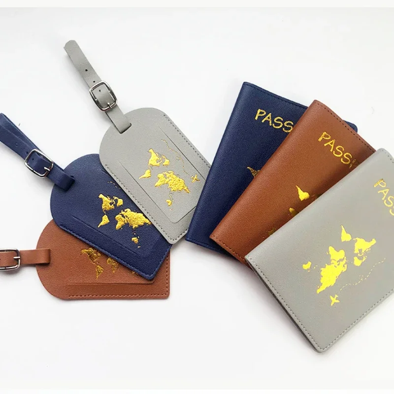 

Travel Accessories Passport Cover Fashion Luggage Tags Leather Travel Suitcase Identifier Business Bag Luggage Tag Decorations