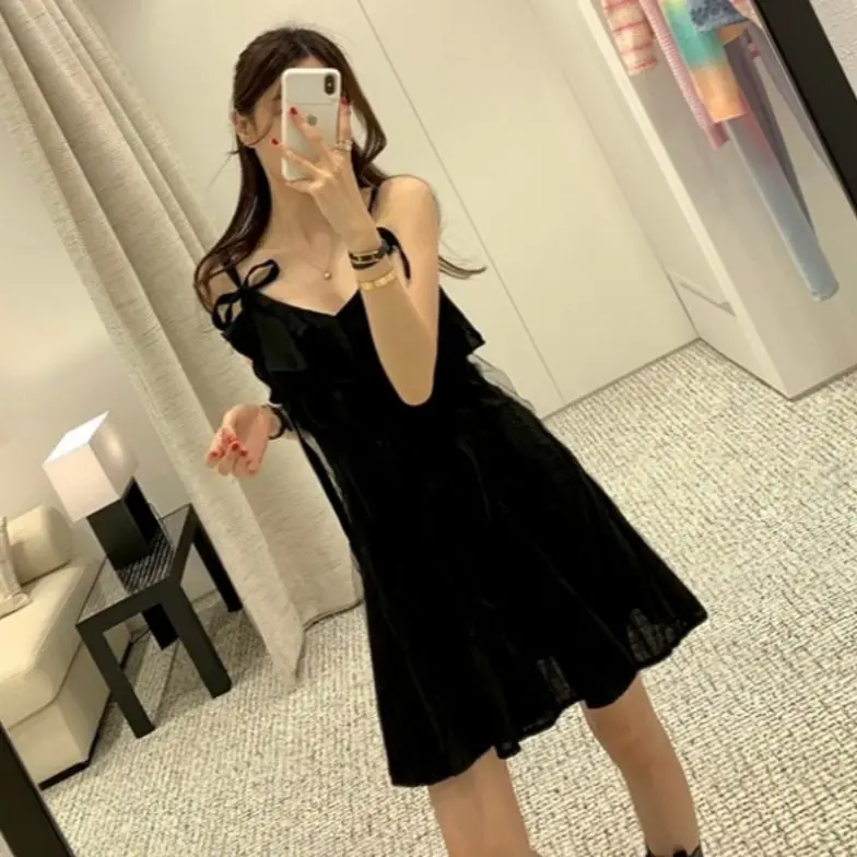 

Женское платье Dongdaemun с прямым подолом и завязками, свободного кроя, повседневное, весеннее