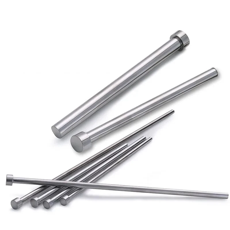 10PCS SKD61 Straight Ejector Pins, 48-52HRC Hardness Ejector Pins Push Rod Plastic Injection Molds.1-D3.4MM