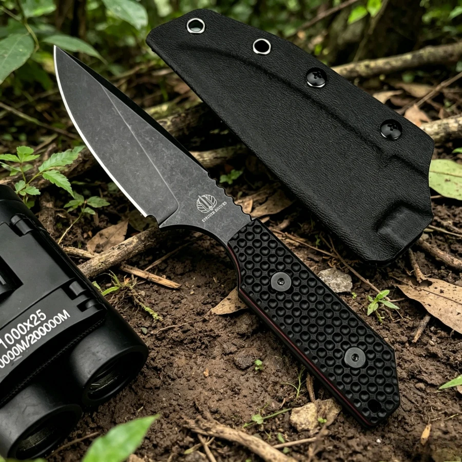 

SA-L Fixed Blade Knife High-hardness D2 Blade G10 Handle Outdoor Camping Daily Emergency Carrying Practical Cutting Knife
