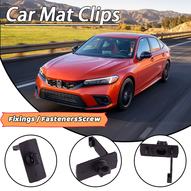4/1Pcs Car Mat Fixing Clips Floor Carpet Fixer Grips Fasteners Screw Type For Honda Civic Jazz CR-V HR-V Auto Interior Tools