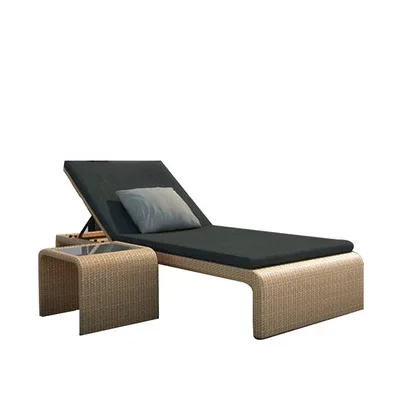 Outdoor loungers patio balcony rattan leisure, bed beach chairs swimming pool hot spring spa club
