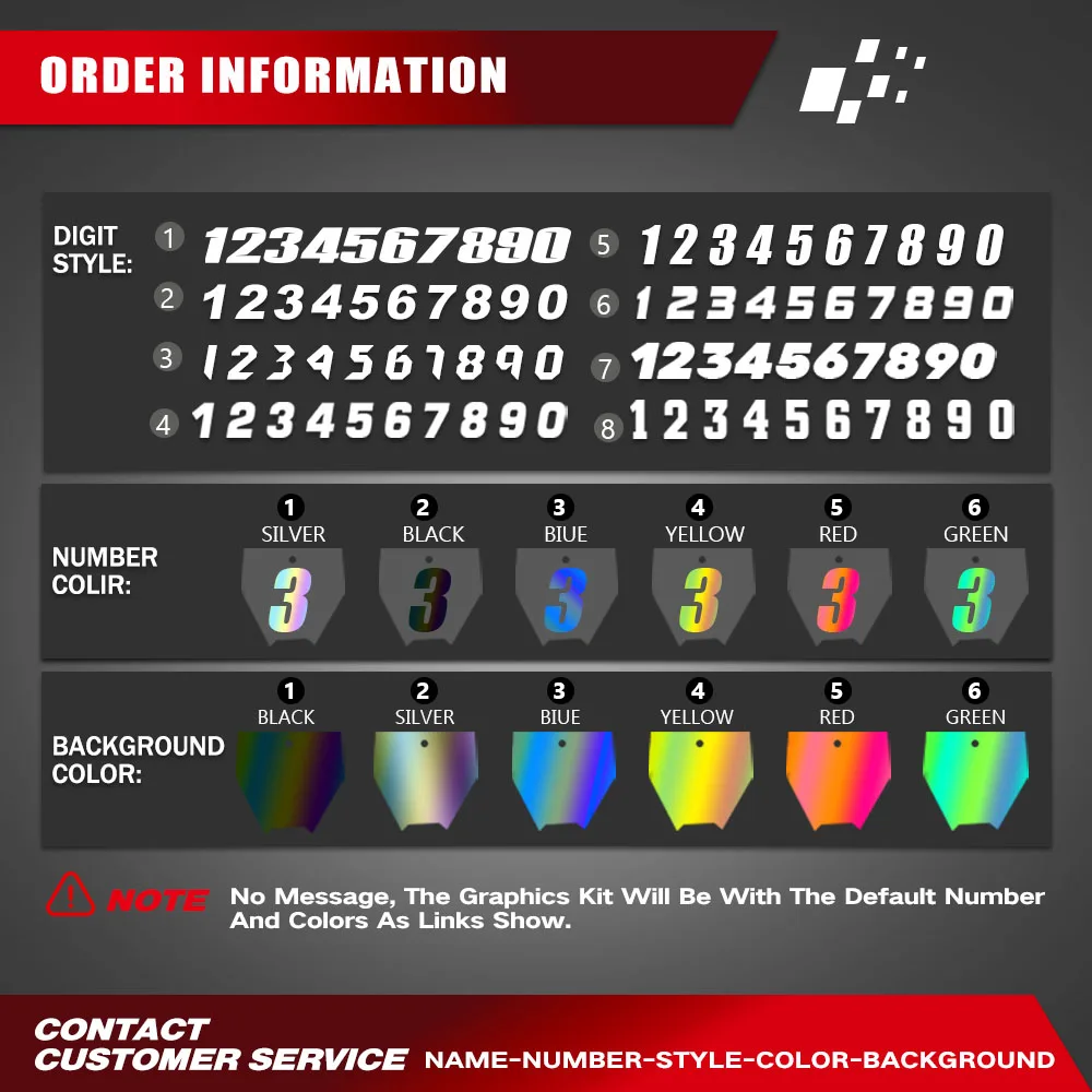 Motorcycle Decal Graphics Sticker For KTM 525 450 400 300 250 200 125 sx sxf mxc xc xcf xcw exc excr 2005 2006 2007 Custom view 5