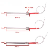 1 unidad de varilla de encendido tipo cartucho con rosca de 3/8, 300/350W, 140/150/170mm, específica para calentadores y estufas de pellets de madera