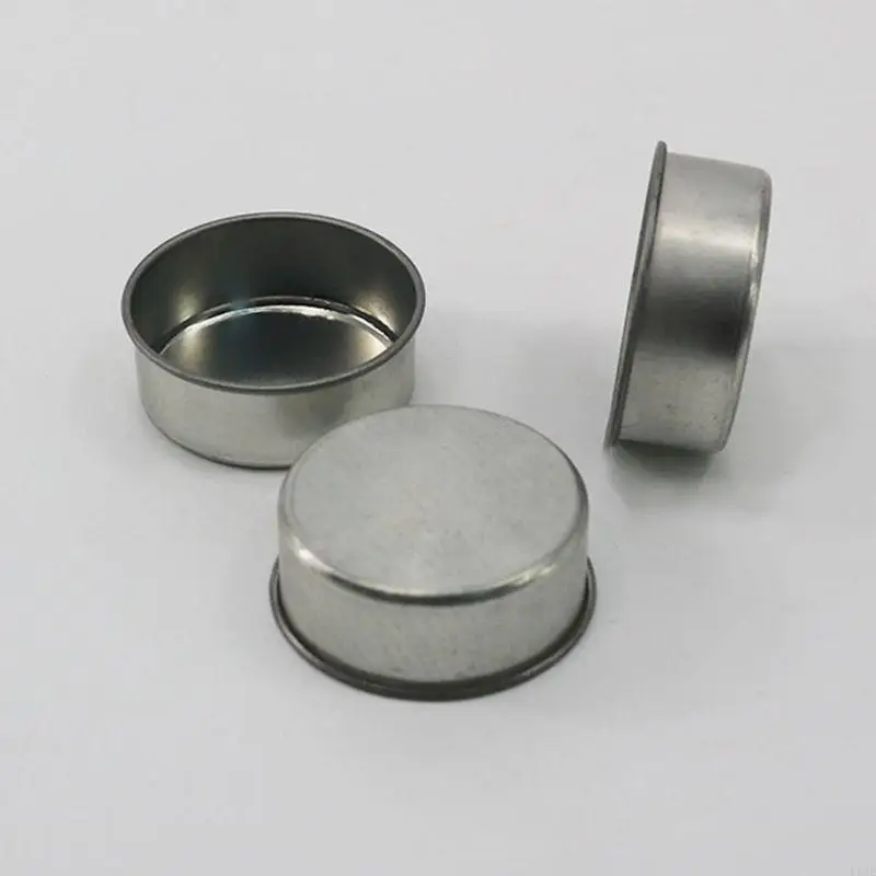 

U90E Round Tealight Cup Holder Metal Creams Balms Skincare Makeup Samples