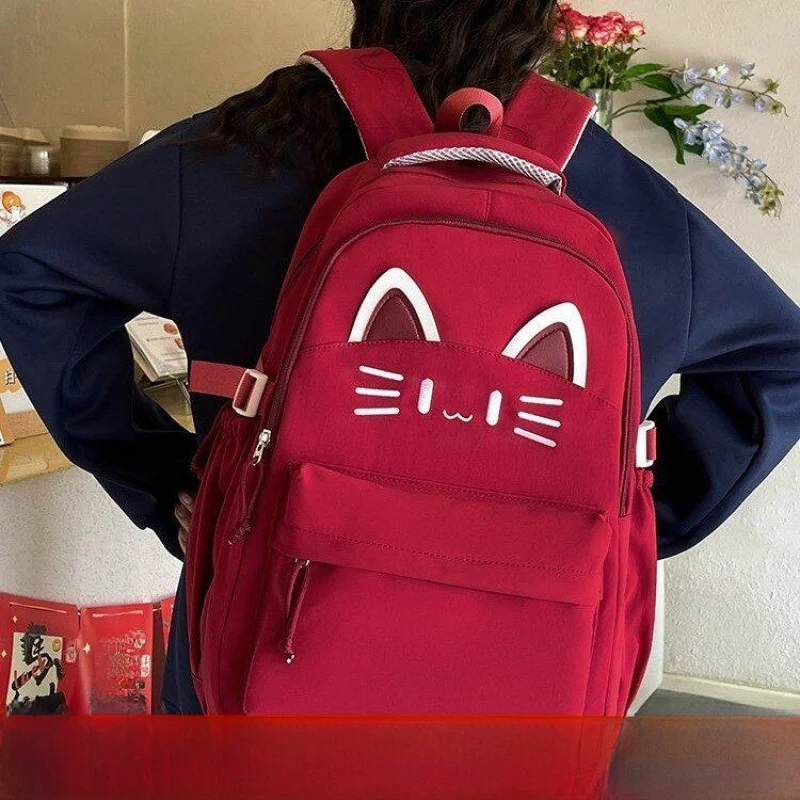 2026 New  Pattern Large Capacity Backpack for Middle And High School Girls Fashionable Commuter Style Waterproof Nylon