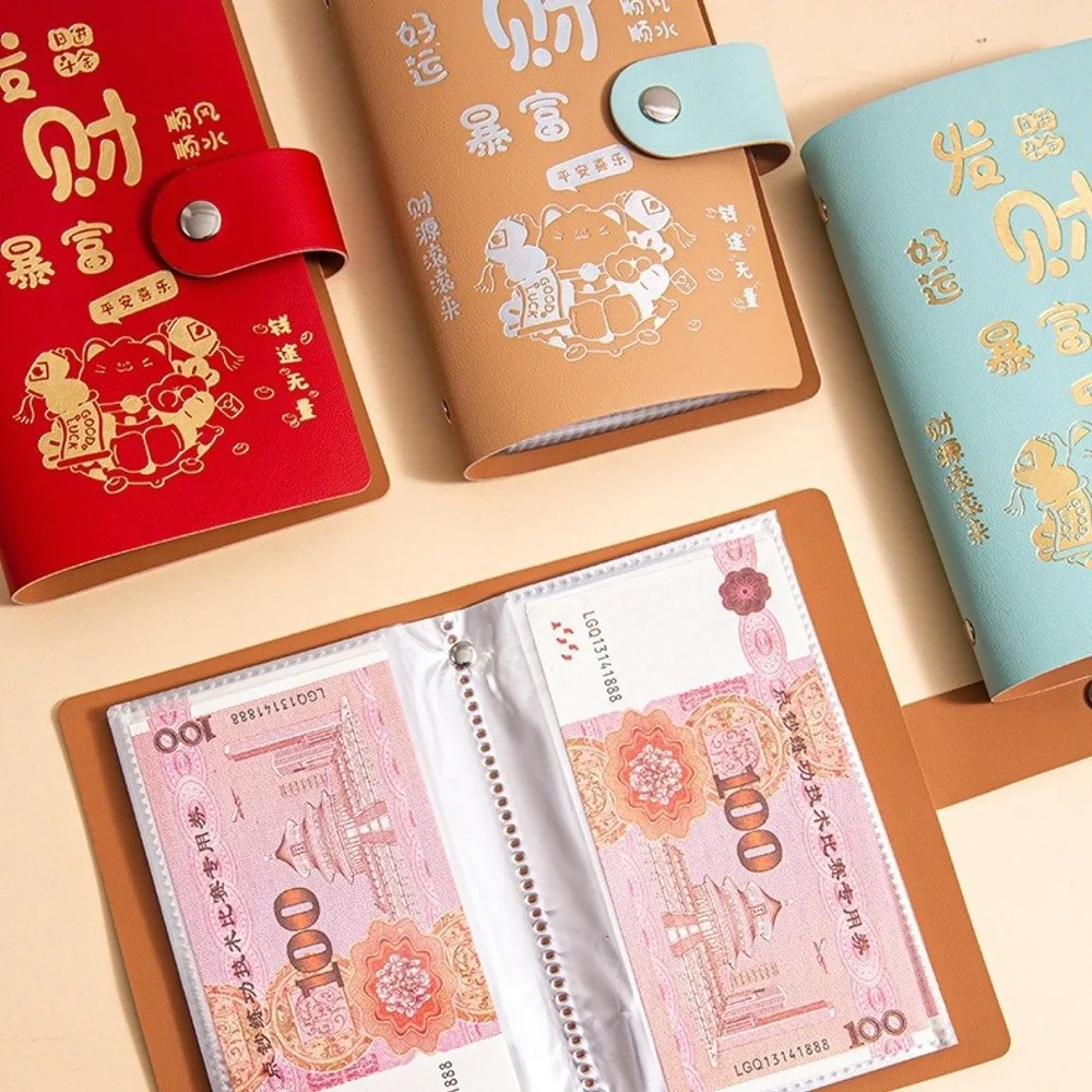 Save Money 100 Envelopes Money Saving Challenge Waterproof Reusable Mini Binder Savings Challenge PU Savings Challenges Book