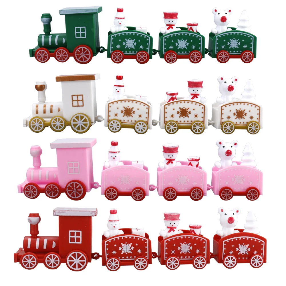 Christmas Train Decoration Small Train Ornament Decoration  Christmas Decoration Children\'s Gifts Christmas Cake Decoration