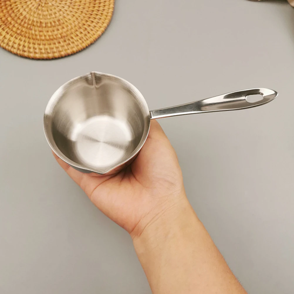 

Stainless Steel Melting Pot Long Handle Kitchen Gadget Butter Chocolate Cheese Heating Pot Baking Supply Diy Melting Bowl Powder