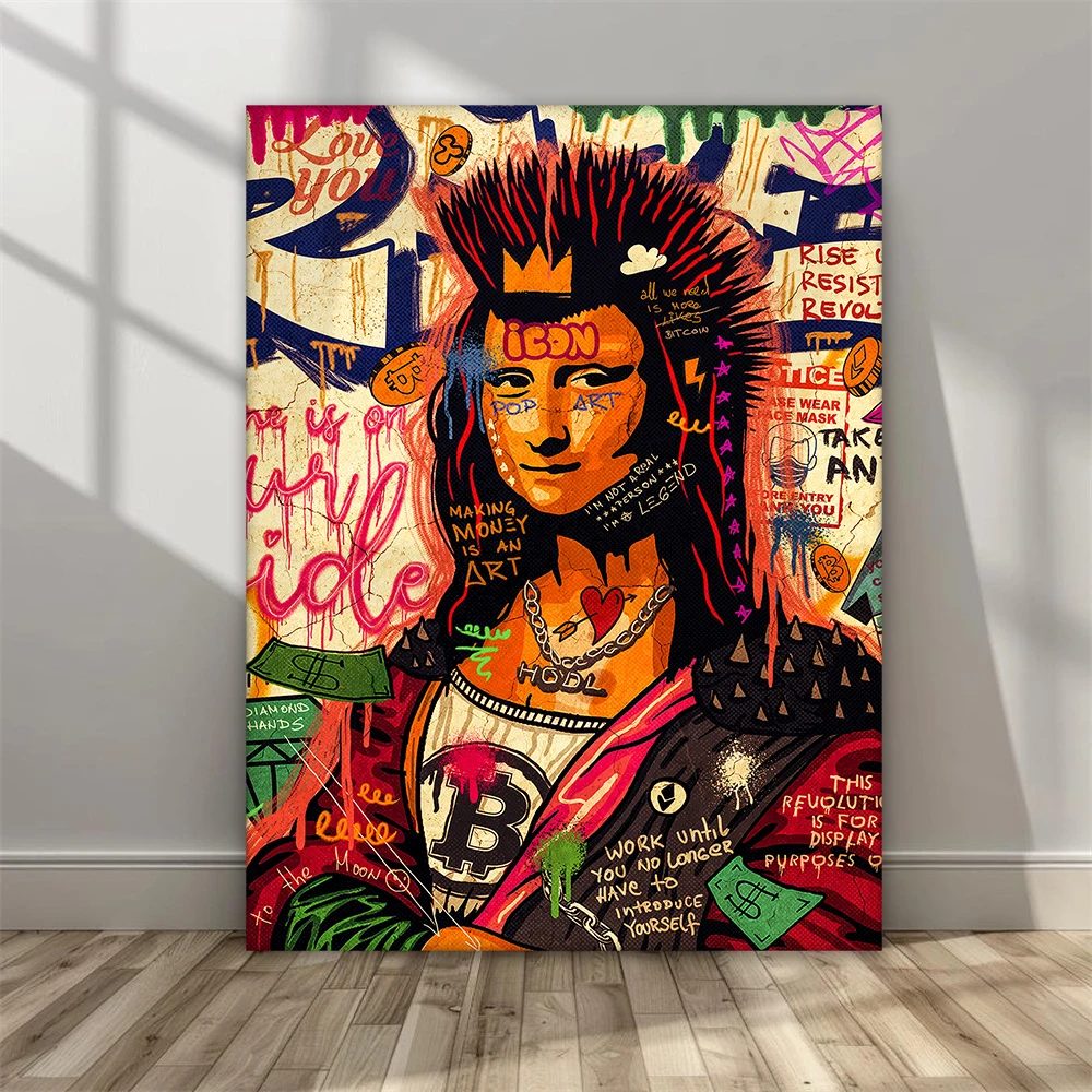 Renaissance Art Woman Pop Art Print Famous Artist Art Poster Prints Modern Pop Street Art Canvas Painting Graffiti Home Decor