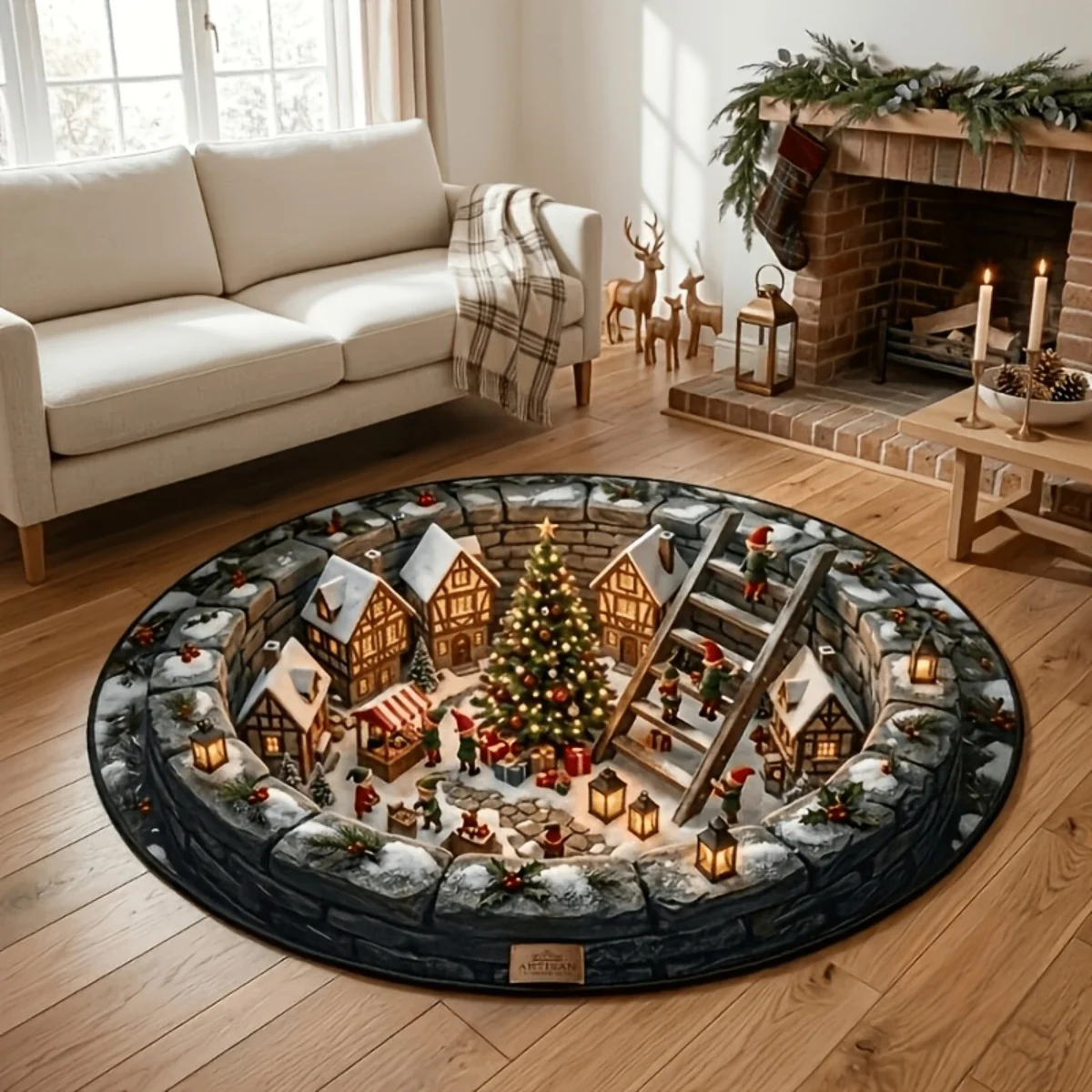 Soft Pink Ballet Themed Round Carpet, Elegant Dancer Figure Print Non Slip Washable Circular Area Rug, Artistic Ground Decor