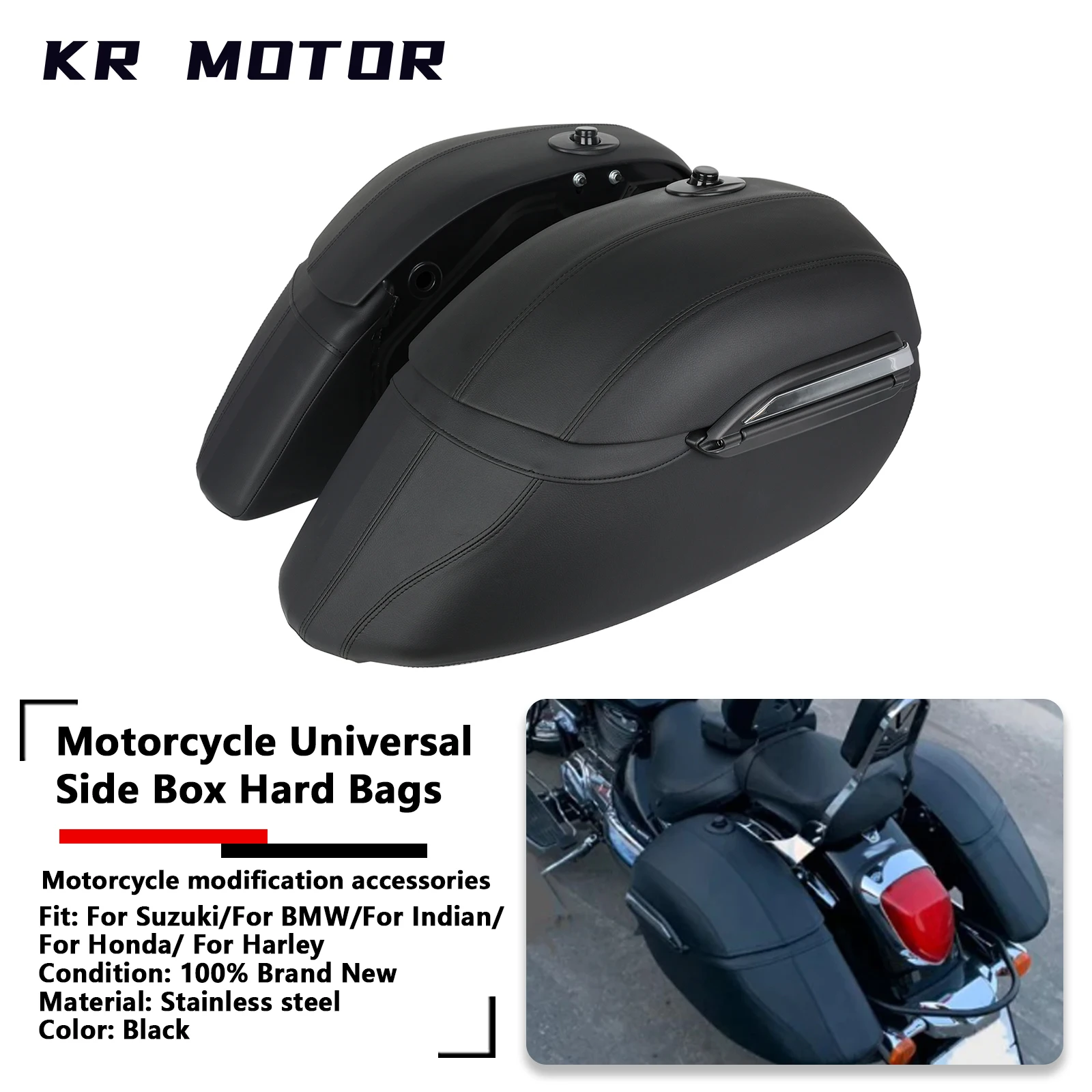 

Для Harley, Suzuki, BMW, Honda, Kawasaki, багажник мотоцикла, седельные сумки, жесткие сумки, комплект тяжелых монтажных кронштейнов