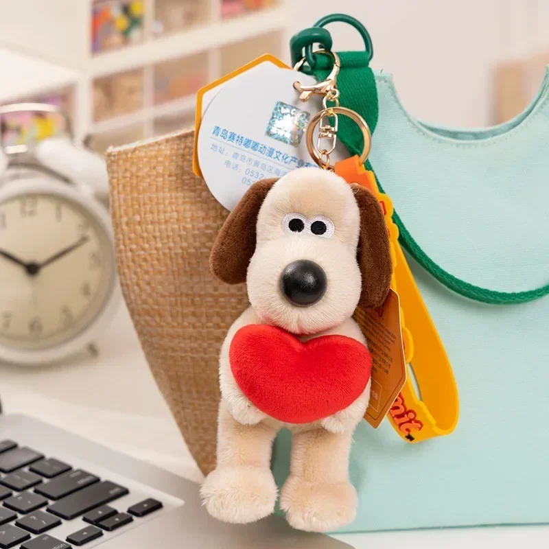 Super onoverwinnelijk hoofd hond piloot pluche sleutelhanger pop hanger pop verjaardagscadeau vakantie cadeau kinderspeelgoed hond gevuld