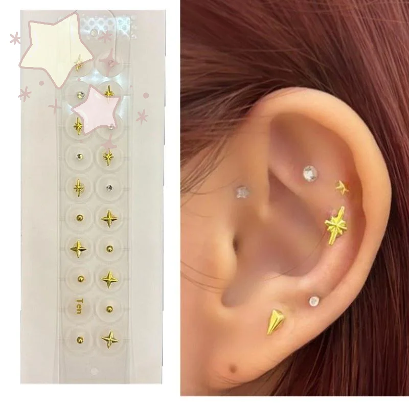 20 Patches Fashion Exquisite Star Shape Ear Point Stickers Ear Pressure Stick Acupuncture Auricular Massage
