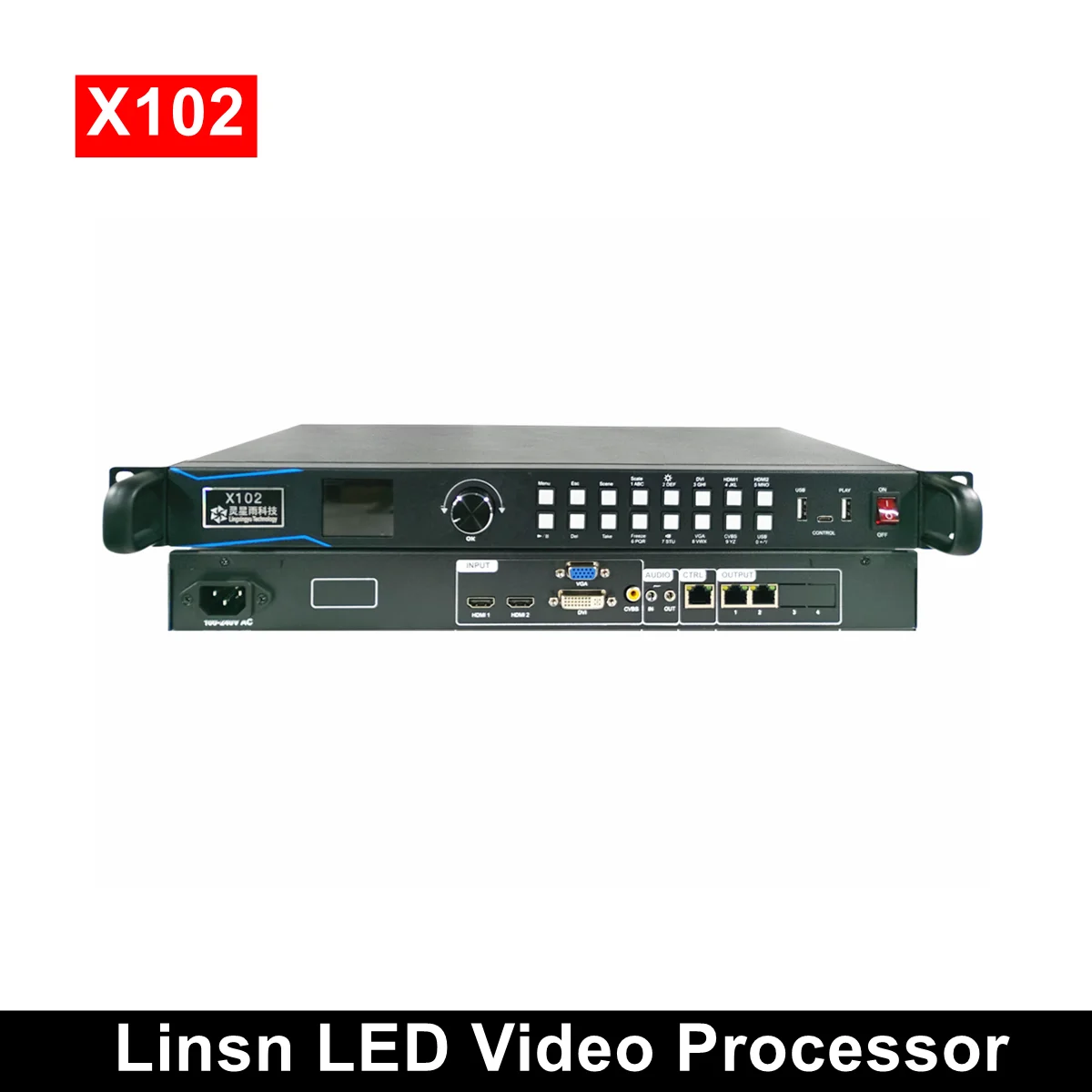 

Видеопроцессор Linsn X102, цифровой цветной дисплей, RGB-подсветка, вход HDMI, VGA, DVI