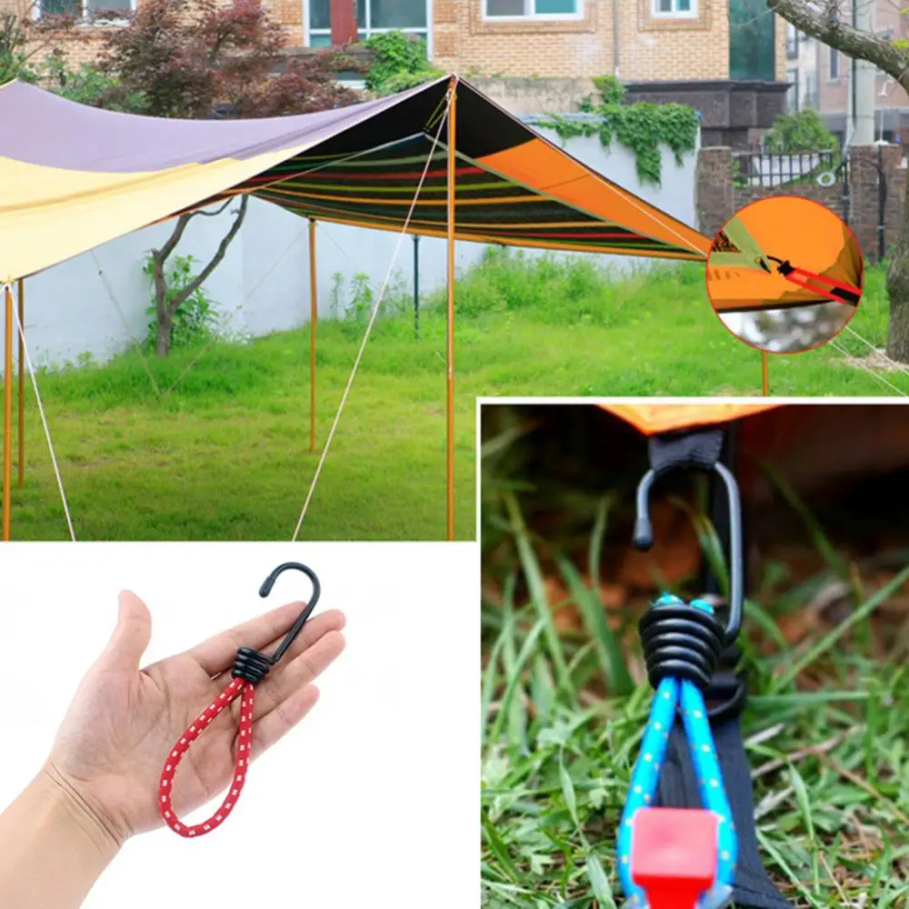 Outdoor Camp Fixed Binding Elastic Rope Hook Tent Holder Tihgt Buckle Accessory Travel Suitcase Tent Backpack Tents Accessories