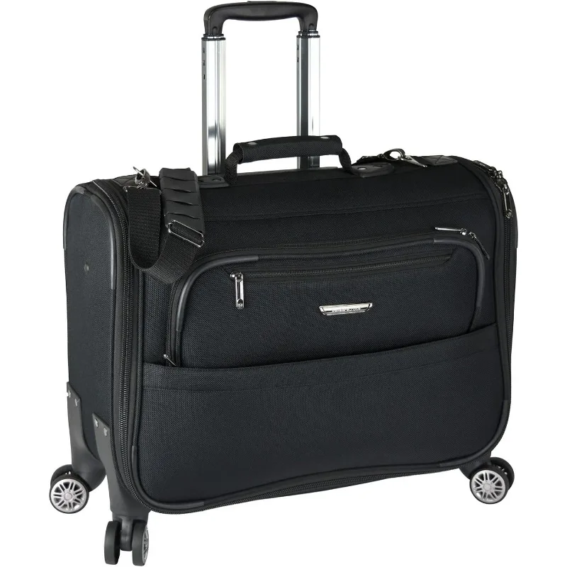 Carry-On Softside 8-Wheeled Spinner Garment Bag Luggage, Black, 21-Inch