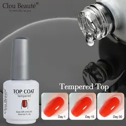 Capa superior templada para manicura, esmalte de Gel semipermanente, efecto superbrillante, larga duración