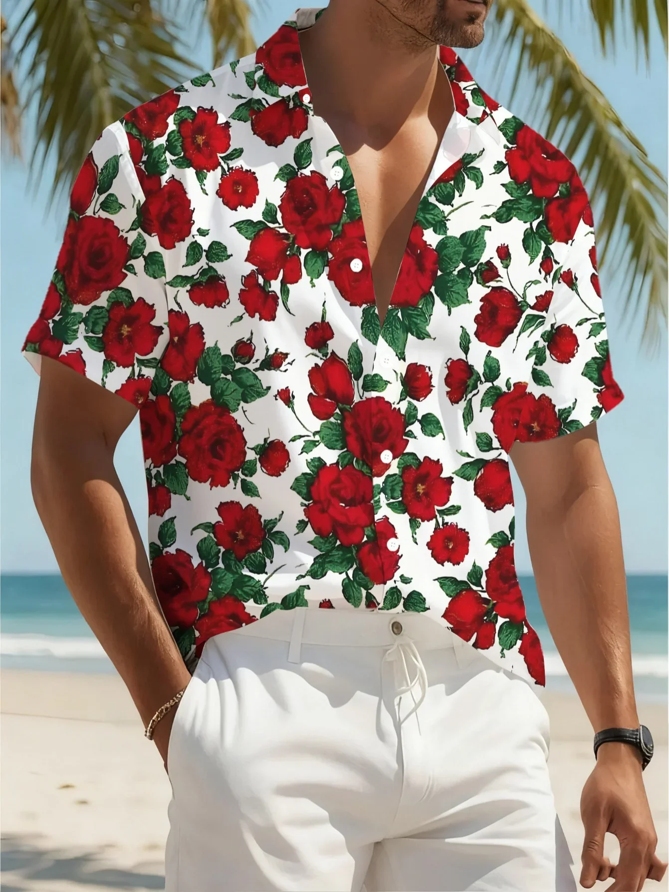 

Men's Hawaiian Shirt 2026 Summer Casual Man Women Short Sleeve Fashion Beach Party Print Vacation Wear Tops
