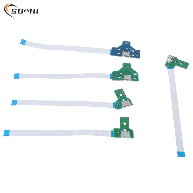 1pc For PS4 Controller USB Charging Port Socket Circuit Board For 12Pin JDS 011 030 040 055 14Pin 001 Connector