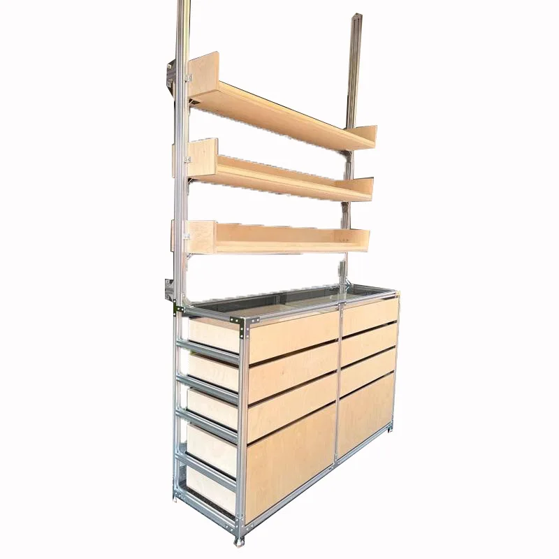 

Storage cabinet living room partition storage cabinet aluminum profile multi-layer